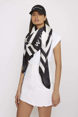 Off white deals silk scarf