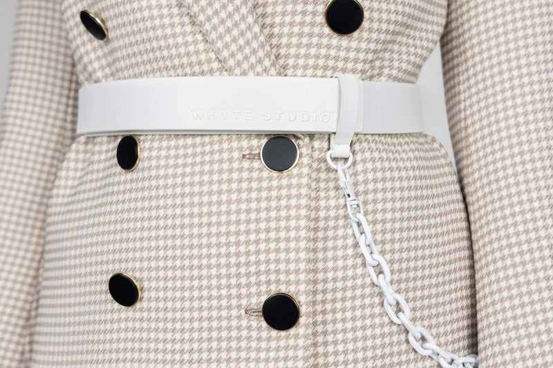 THE LEATHER VELCRO "BATTLE" BELT - Accessory - Whyte Studio