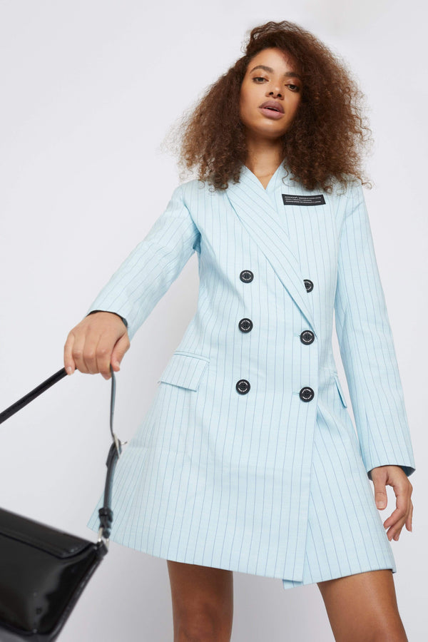 Dress THE “TRIAL” PINSTRIPE SUIT BLAZER DRESS