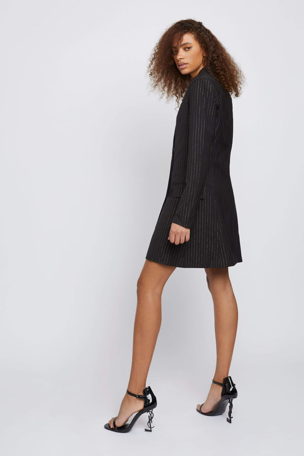 Dress THE “TRIAL” PINSTRIPE SUIT BLAZER DRESS